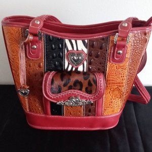 Y2K Southwestern Mixed Pattern Classic Purse